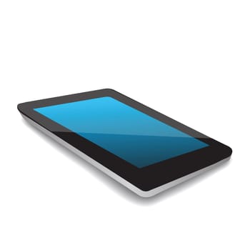 colorful illustration with  tablet computer for your design