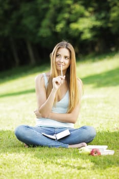 Young female college student