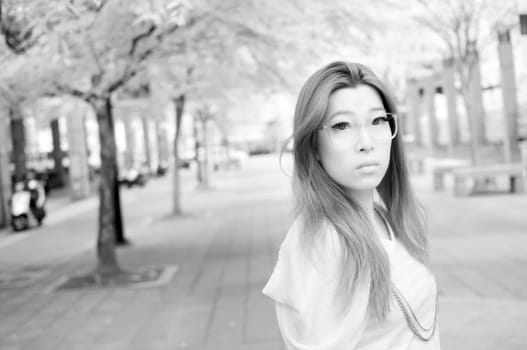 Asian glamour lady, Infrared Photography.