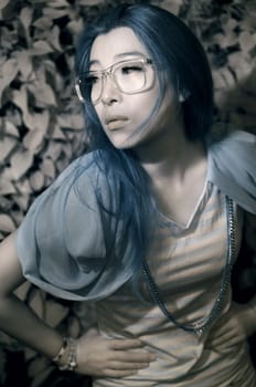 Asian glamour lady, Infrared Photography.