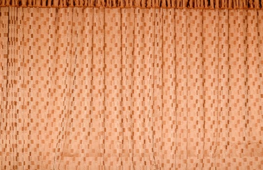 large theater curtain fabric with pleats and pattern