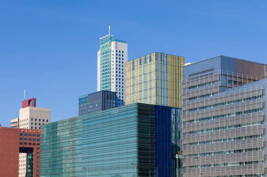 modern architecture in the Rotterdam business district