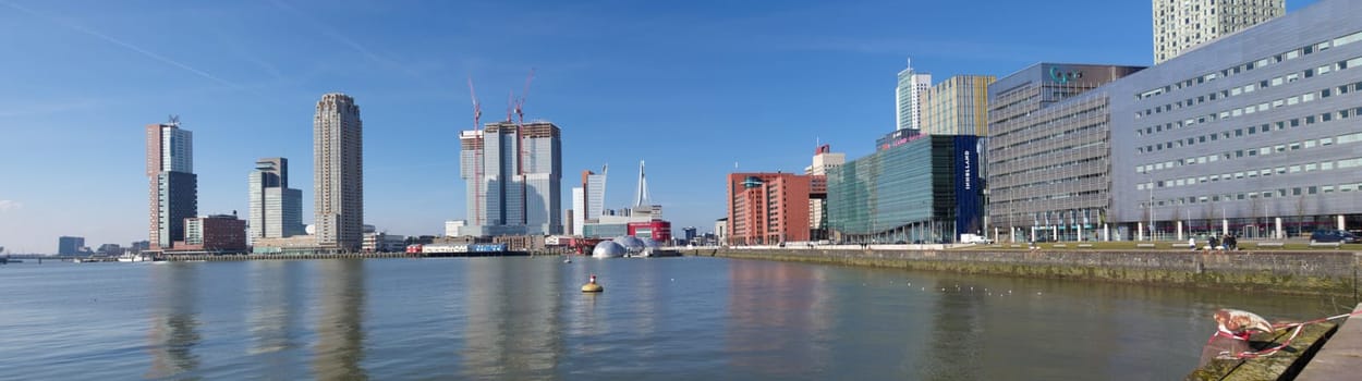 panoramic view of the Rotterdam skyline