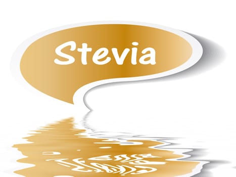 Speech bubble with stevia