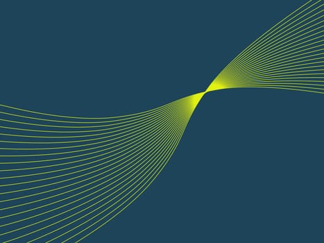 Blue background with yellow curved lines