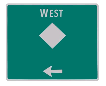 Road sign West.