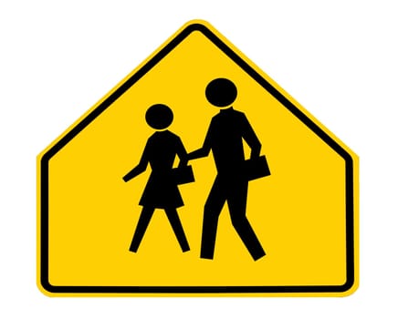 road sign - school crossing.