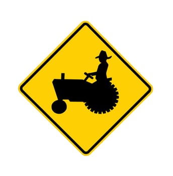 road sign - tractor.