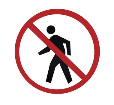 sign - no people crossing