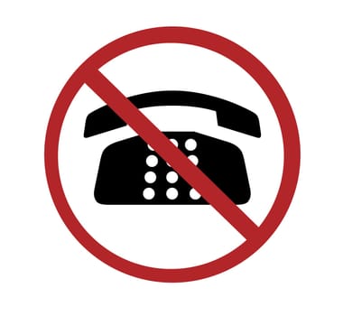 sign - no phones
