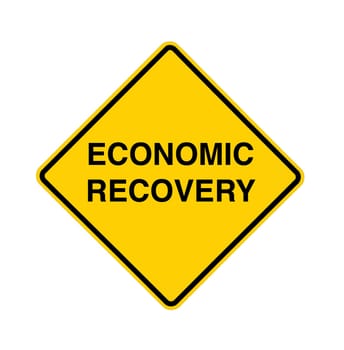 road sign - economic recovery