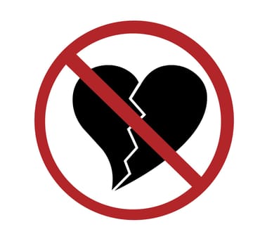 sign - no broken hearts