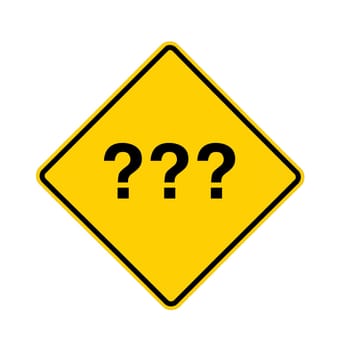 road sign - question marks