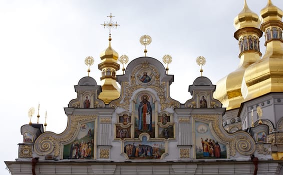 View of Pechersk Lavra monastery in Kiev, Ukraine