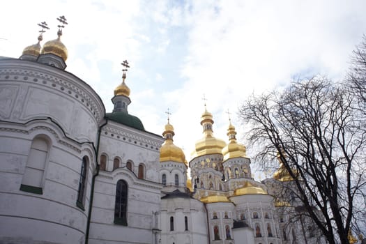 View of Pechersk Lavra monastery in Kiev, Ukraine