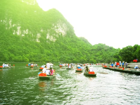 Beautiful view of mountain river