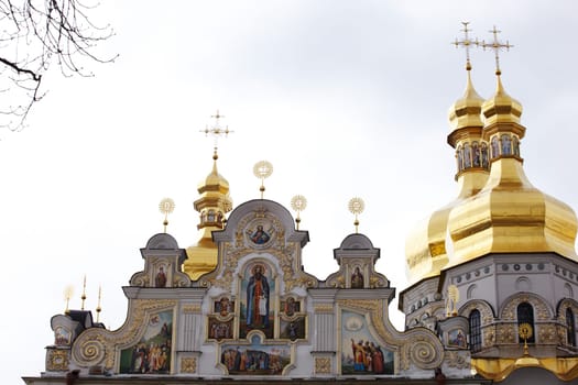 View of Pechersk Lavra monastery in Kiev, Ukraine