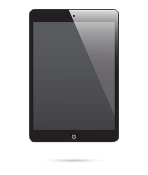 illustrations of portable mini tablet, replace screen with own images.
