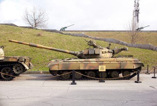 Ukrainian and soviet tank, War museum Kiev