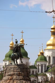 Monument of famous Ukrainian Hetman Bogdan Khmelnitsky