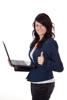 Young woman with laptop