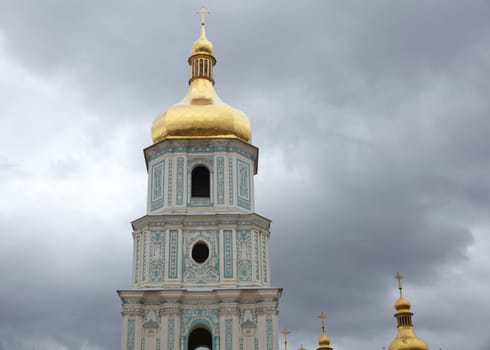 Bell tower of Saint Sophia Cathedral in Kiev, Ukraine