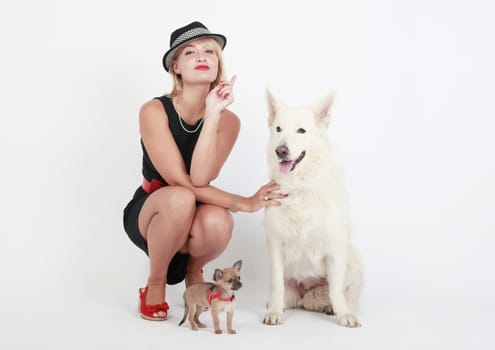 Woman with dogs