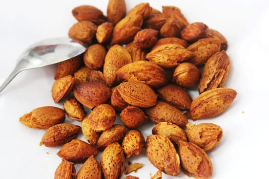 Dried nuts are spiced