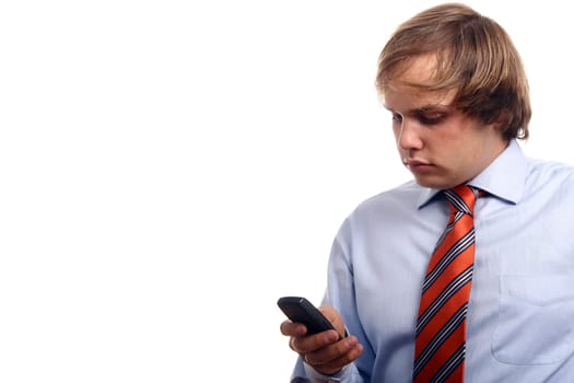 Businessman making a phone call