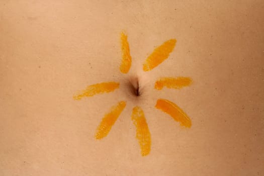 a sun made with suncream