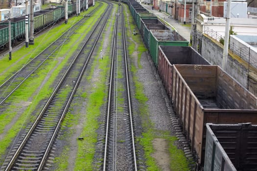 Photo of Goods wagons with coal dust, Odessa railway station