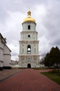 Bell tower of Saint Sophia Cathedral in Kiev, Ukraine