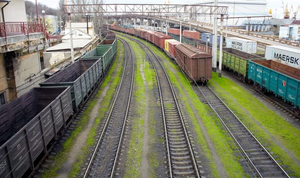 Photo of Goods wagons with coal dust, Odessa railway station