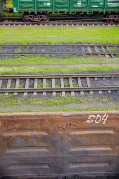Photo of Goods wagons with coal dust, Odessa railway station