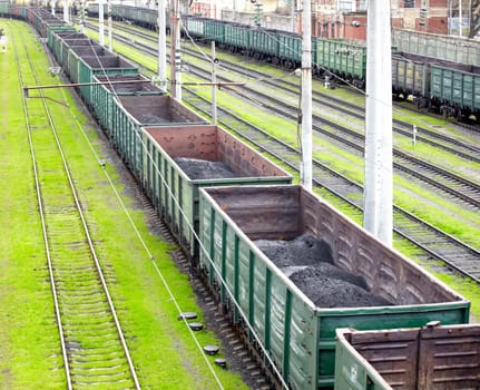 Photo of Goods wagons with coal dust, Odessa railway station