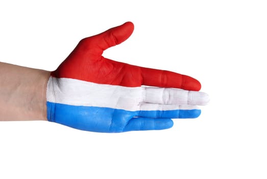 a hand painted in the colors of holland