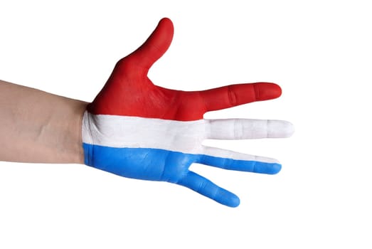 a hand painted in the colors of the netherlands
