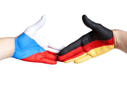handshake between germany and czech republic