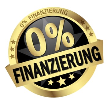 Button with banner " 0% FINANCING """