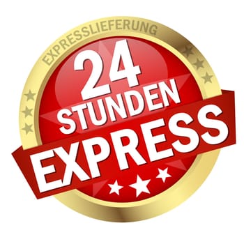 Button with banner " 24 HOURS EXPRESS """