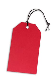 Label tag made of carboard isolated on white