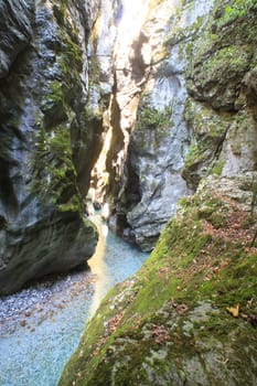View of the Tolminska korita in Slovenia