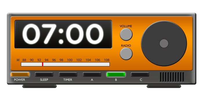 Retro Alarm Clock as retro drawing