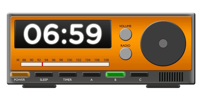 Retro Alarm Clock as retro drawing