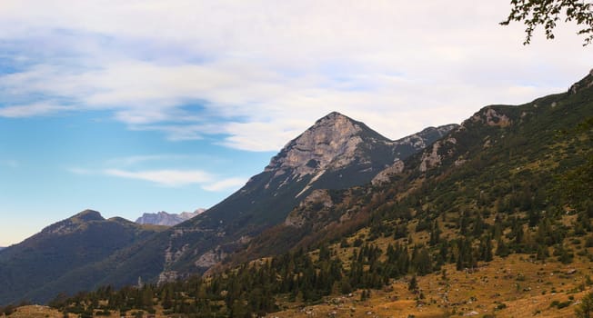 View of Tolminska Migovec mountain, Slovenia