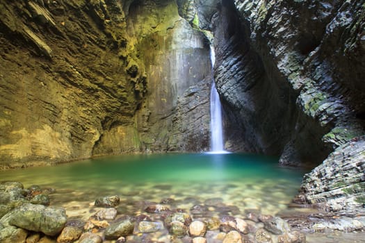 Kozjak waterfall (Slap Kozjak) - Kobarid, Julian Alps in Slovenia