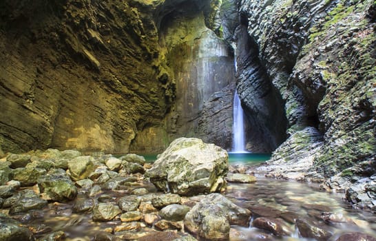 Kozjak waterfall (Slap Kozjak) - Kobarid, Julian Alps in Slovenia
