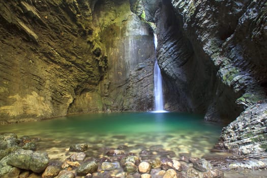 Kozjak waterfall (Slap Kozjak) - Kobarid, Julian Alps in Slovenia