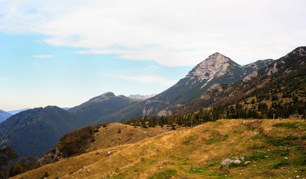 View of Tolminska Migovec mountain, Slovenia