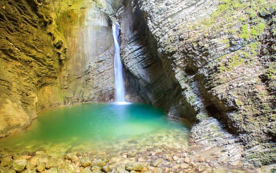 Kozjak waterfall (Slap Kozjak) - Kobarid, Julian Alps in Slovenia